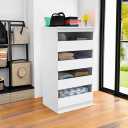 ClosetMaid Modular Storage Unit with 4 Drawers, Wood Closet Organizer, Stacking, Full Backer, Storage, Decorative Trim, White