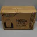 GLING [3 Count 64 oz. Wide-Mouth Glass Mason Jars with Metal Airtight Lids and Bands 2 Quart Large For Preserving, & Meal Prep