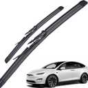 Wiper Blades Replacement for Tesla Model X 2016-2021 with Integrated Washing, 28"+18" Original Factory Quality Silicone Windshield Wiper Blades Set, Top Lock
