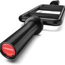 Synergee Tricep Bar 25 lbs for Maximum Gains & Comfort for Extensions, Curls, & Pressing Workouts. Red, Black, Chrome