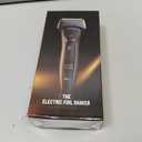 Electric Men Foil Razor: Shaver for Face- Waterproof Cordless Razor with LED Display & Fast Charge