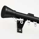Track Curtain Rod,9ft Heavy Duty Traverse Curtain Rod, Black