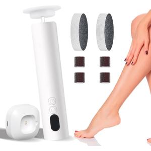 Electric Feet Callus Remover,Electric Foot Files for Men & Women,Pedicure Tool for Feet Dead Skin,Good Gift for Any Occasion,Professional Callus Remover With a Mini,Portable,Lightweight Design (White)