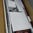 PRAISUN 55.1 Inch Gaming Desk with LED Lights & Power Outlets