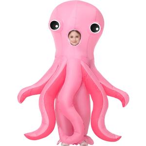 Inflatable Octopus Costume for Kids Halloween Blow Up Costumes for Boys Girls Cosplay Party