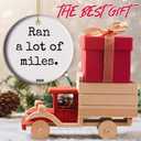 Ran A Lot of Miles - Run Lover Christmas Ornament 2025, Runner, Running Buddy Present, Marathon Training Keepsake Ceramic Xmas Tree Decor (C16)