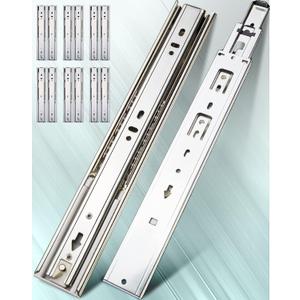 Salipt 24 inch Soft Close Drawer Slides Set 6-Pairs (12 Pieces),Full Extension Side Mount Ball Bearing,Less Noise,Load Rating 100 lbs.