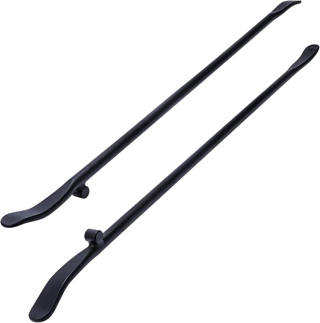 2 PCS 34645 Tire Mount and Demount Iron, Heavy Duty Tire Bar Set, Semi-Trailer Tire Iron, Tire Changing Tools, Tire Bars for Semi Truck, 40In  1 3/8 in, Black