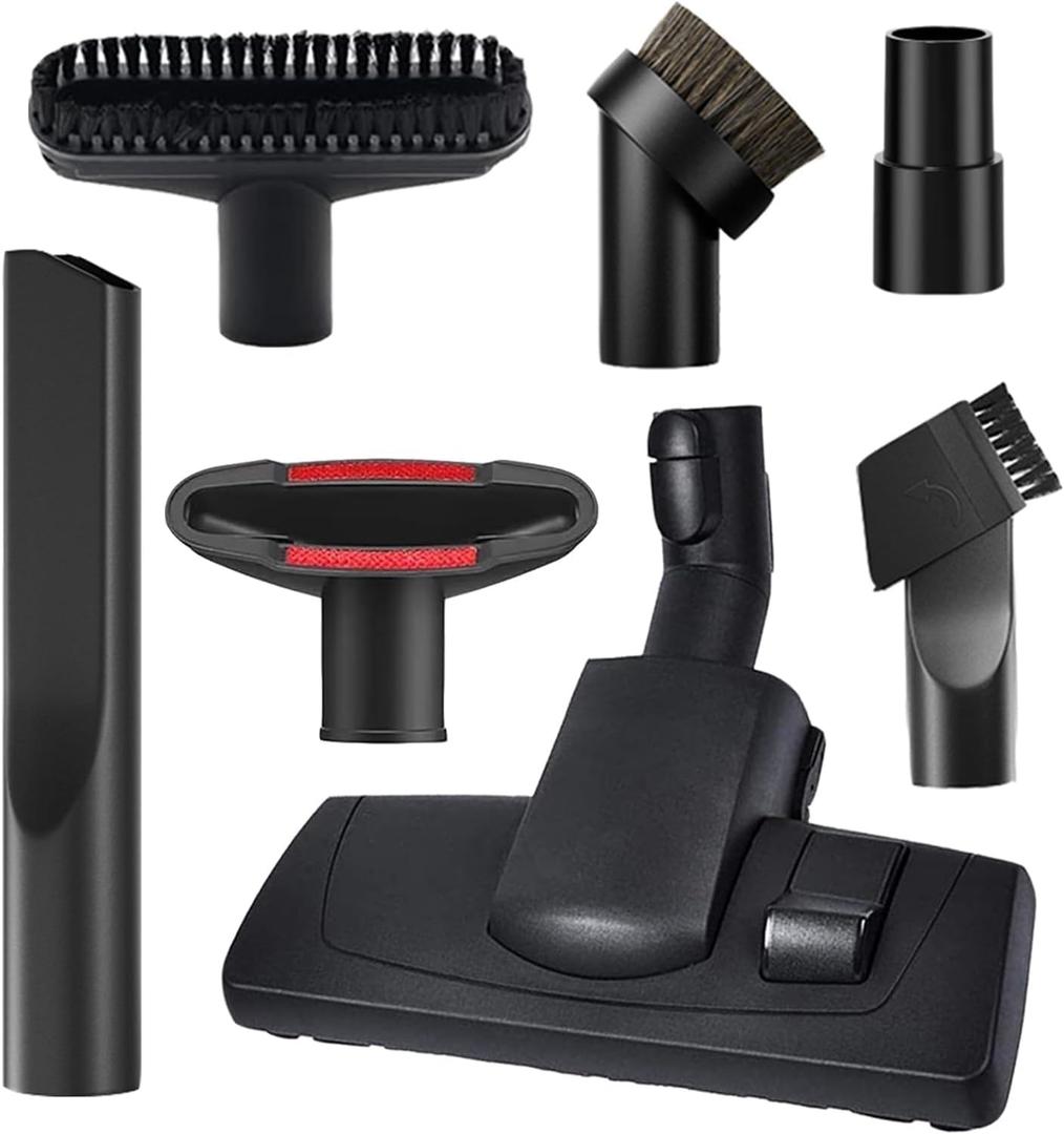 Alrens 7PCS Vacuum Attachments & Brushes for Miele Vacuums - Hardwood Floor Brush Attachment with Wheels for Low-Pile Carpets and All Smooth Floors, Compatible with C1 C2 C3, S2 S4 S5 S6 S8 Series