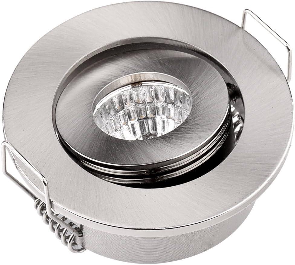 Pack of 10 3W COB LED Downlights Kit Under Cabinet Recessed Ceiling Light Fixture with Adjustable Eyeball + Driver 3000K (Warm White(3000K))