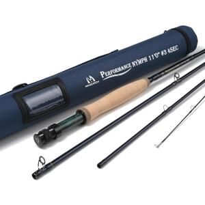 M MAXIMUMCATCH Maxcatch Performance Nymph Fly Fishing Rod in 2/3/4wt: 10ft/11ft, IM10 Carbon, AAA Cork Handle, Rod Tube and Combo Set 