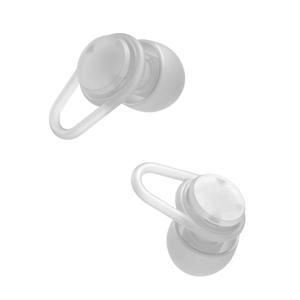 Hears One Ear Plugs for Noise Reduction - Patented Reusable Concert Earplugs, 20dB SNR Sound Reduction, Hypoallergenic for Musicians, Motorcycle and Sleeping with 4 tip Sizes - Clear Glass