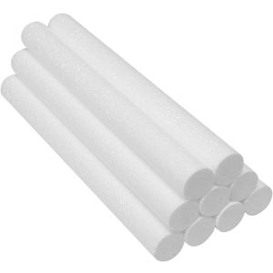 Crafjie Foam Cylinders for DIY Crafts and Arts Supplies (0.98 x 10in, 9 Pack), White Polystyrene Foam Rods for Modeling, Craft Supplies, DIY Home Craft Project