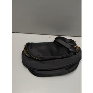 Spacious Nylon Crossbody Bag Bum Bag Handbags Wallets Purses Trendy Shoulder Bag for Women (Black)