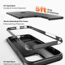 A2C One-Lock Ultra Safe iPhone 15 Pro Max Case – Compatible with One-Lock Car/Bike/Motorcycle Mounts, Eco-Friendly 2X Thick Military-Grade Drop Protection, Stable & Secure – Black & Ring Kickstand