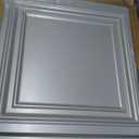 Art3d PVC Ceiling Tiles, 2'x2' Plastic Sheet in Argent Silver (12-Pack)