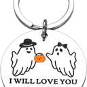 Valentines Gifts for Her Him, Keychain Boo Basket Stuff Basket for Him Couple Gifts Spooky Basket Stuffers For Boys Girls Ghost Anniversary for Boyfriend Girfriend Husband Wife Birthday