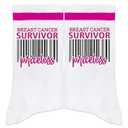 Breast Cancer Survivor Priceless Cancer Socks, Cancer Gift, Socks For Chemo Cancer, Awareness Cancer, Survivor Gift, Cancer Gifts, Chemotherapy Must Haves For Women. (023)