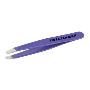 Tweezerman Mini Slant Travel Tweezers for Eyebrows, Travel Tweezers for Eyebrows, Facial Hair (Blooming Lilac)