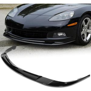 Front Bumper Lip fit for Chevrolet Corvette 2005-2013,for Chevy Corvette C6 Base Convertible Hatchback 2005-2013 3-Piece Front Bumper Lip Splitter Gloosy Black