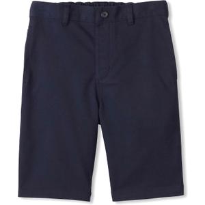 French Toast Boys Adaptive Bermuda Shorts with Hook and Loop Closure (8, Navy)