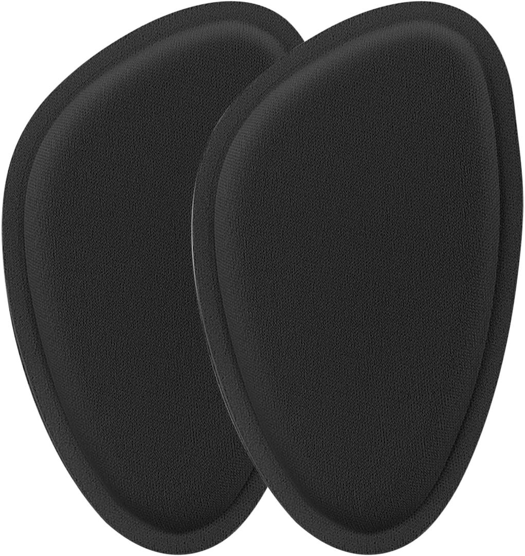 Ball of Foot Cushions Polyester, Foam 12x7x0.5cm 8g, Anti-Slip Metatarsal Pads Forefoot Cushion for Pumps, Hiking, Travel, Office, Party, Everyday Use (Black)