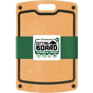 Cutting Board for Kitchen, Wood Cutting Board with Juice Grooves, Dishwasher Safe, Non-Porous, BPA Free, Medium Cutting Board, 14.6 x 11-inch, Natural Slate