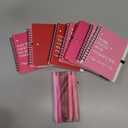 Resurhang 12 Sets Valentine's Day Notebooks with Pens Bulk Valentine's Gifts for Coworkers 5.5x3.9'' Funny Valentines Spiral Notebook Ballpoint Pen for Employee Teacher Team Office Staff Colleague