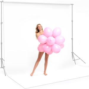 CPLIRIS 10x20ft White Backdrop for Photography, Dual-Size Dual-Pocket Design Photo Booth Background for Portrait Photoshoot, Party and Video with Both Options of 10 feet and 20 feet in Width