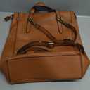 ECOSUSI Tote Bag Convertible Backpack for Women Vegan Leather Handbag Multifuction Shoulder Bag (Brown)