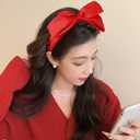 Big Bow Headbands for Women - Cute Red Bowknot Headbands Halloween Cosplay Christmas Holiday headband