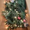 National Tree Company 6.5 ft Pre-Lit Tiffany Fir Slim Artificial Christmas Tree, 500 Clear Lights, 1,462 Tips, Includes Stand, Green