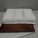 Elsjoy 3-Section Serving Tray, Wood Divided Serving Dish with Ceramic Bowls, 3-Compartment Food Platter Dipping Tray for Appetizer, Fruits, Bread