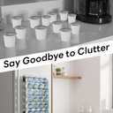 Magnetic K Cup Holder for Refrigerator, 24 K-Cup Acrylic Coffee Pod Holder with Magnets, Pod Organizer Storage for Home/Office, Coffee Station Organizer for Fridge, Drawer, 13.5"x9"x2.25" (Transparent)