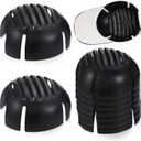 Universal Bump Cap Insert Lightweight Baseball Bump Cap Safety PE Lined Bumper Hat Insert (Black, 8 Pieces)