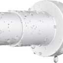 ZYRW Shower Curtain Rod 36-84 Inches (3-7ft) Non Rust Adjustable White Shower Rod Spring Tension Non Slip No Drilling Stainless Steel Shower Rods for Bathroom Window, White