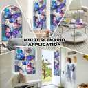 2PackWindow Privacy Film Frosted Glass Window Sticker Window Film Static Glass Cling Tint Non-Adhesive for Home Door Decorative Frosting Cover 17.5 X 39.3 inch (2pcs-sparkle-butterfly)