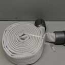 FireHoseDirect 1 1/2" x 25' Single Jacket Hose - Made in USA - White - NH Couplings