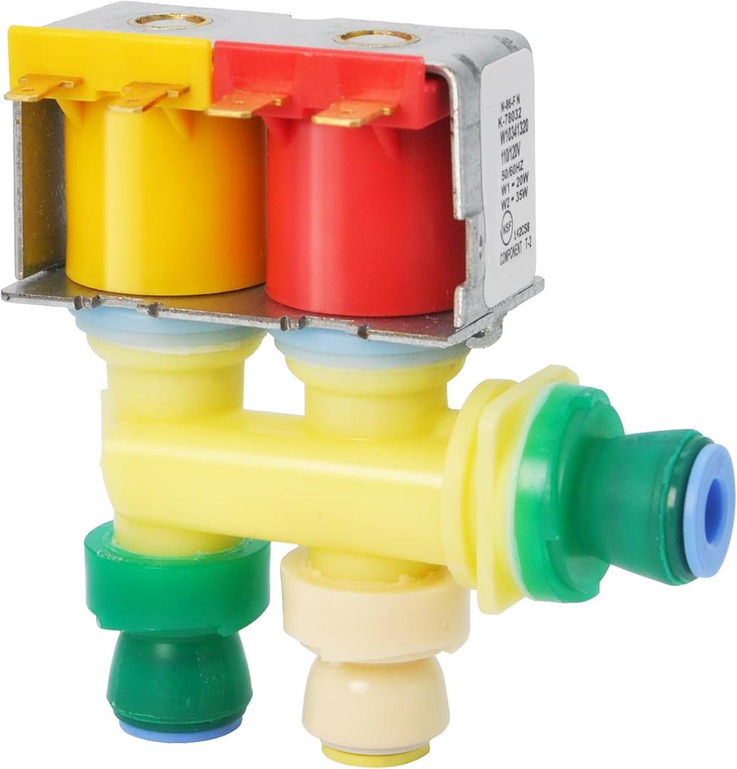 New WPW10341320 W10341320 Refrigerator Water Inlet Valve Compatible with Whirlpool, kenmore, kitchen-aid, may-tag Refrigerator Replacement of AP6019939, PS11753250, EAP11753250