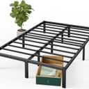 ZINUS 14 Inch Elias Metal Platform Bed Frame, Steel Support, No Box Spring Needed, Easy Assembly, Queen (Black)