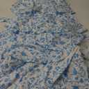 Argeousgor Womens Floral Print Maxi Dresses Tiered Ruffles Long Dress Spaghetti Strap Sleeveless Flowy Layered Sundress, Blue, XL 