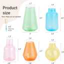 Mkono Propagation Vases for Plants, Set of 5 Small Glass Jar Planters for Hydroponic Cutting Flowers, Plant Station Bud Vases for Centerpieces Home Office Decor Gift, Colorful (Plants not Included)