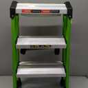 Little Giant Ladders, Sure Step, 3-Step, Double-Sided Step Stool, Fiberglass, (11953), Type 1AA, 375 lbs Weight Rating, Hi-viz Green