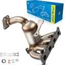 PHILTOP Front Catalytic Converter Stainless Steel Direct-Fit Replacement For 2007-2017 Patriot/Compass 2.4L 4WD, 2007-2008 Caliber 2.4L AWD Replace 16618, 641530, 20417, 674871 (EPA Compliant)