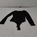 IUGA Long Sleeve Bodysuits for Women Crew Neck Body suit Women's Slimming Basic Tummy Control Bodysuit Tops (Medium, Black)