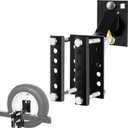 MaxxHaul 50214 Spare Tire Carrier Mount for Utility Boat Trailer Bracket Holds 4 Lugs (4 on 4" Bolt Pattern) and 5 Lugs (5 on 4-1/2" Bolt Pattern) Trailer Wheels