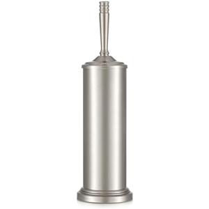 Stain Nickel Toilet Brush and Holder Set, Stainless Steel Toilet Brush for Bathroom,Heavy Duty Silver Toilet Bowl Brush,Deep Cleaning Modern Toilet Cleaner Brush -Space Saving, Covered Brush