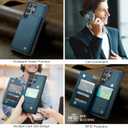 Vinich for Samsung Galaxy S24 Ultra Wallet Case with Card Holder, RFID Blocking Credit Slots Kickstand Shockproof Phone Cover Fit for Galaxy S24 Ultra 6.8" Blue