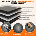 Dog Car Seat Cover for Back Seat,Waterproof PU Leather Hard Bottom Car Seat Cover for Dogs,Non-slip Backseat Dog Cover with Upgraded Door Protection Flap 5225in,Dog Hammock for Car SUV Small Trucks