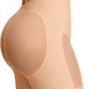 FeelinGirl Low Back Shapewear Shorts Tummy Control Butt Lifting Panties (Beige, XL)